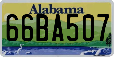 AL license plate 66BA507