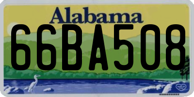 AL license plate 66BA508
