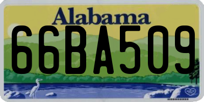 AL license plate 66BA509