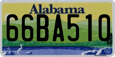 AL license plate 66BA510