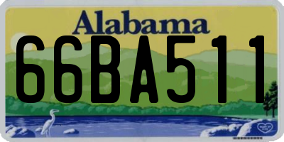 AL license plate 66BA511