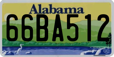 AL license plate 66BA512