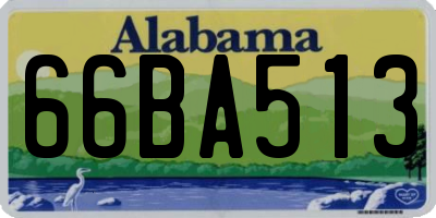 AL license plate 66BA513