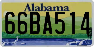 AL license plate 66BA514