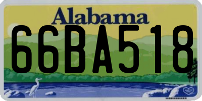 AL license plate 66BA518