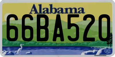 AL license plate 66BA520