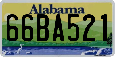 AL license plate 66BA521
