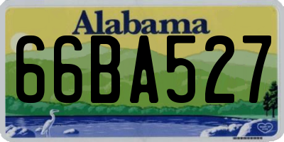 AL license plate 66BA527