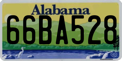 AL license plate 66BA528