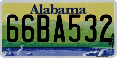 AL license plate 66BA532