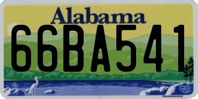 AL license plate 66BA541
