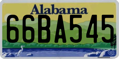 AL license plate 66BA545