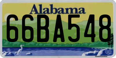 AL license plate 66BA548