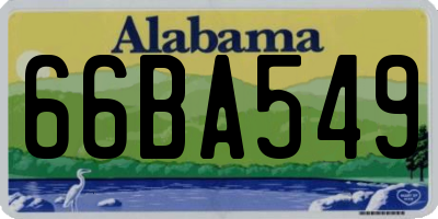 AL license plate 66BA549