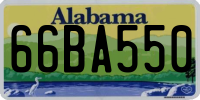 AL license plate 66BA550