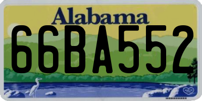 AL license plate 66BA552