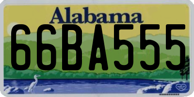 AL license plate 66BA555