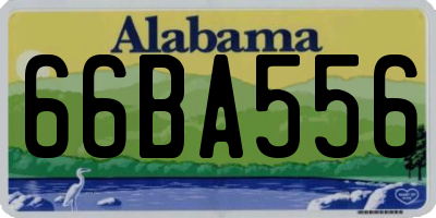 AL license plate 66BA556