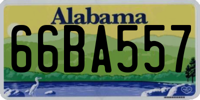 AL license plate 66BA557