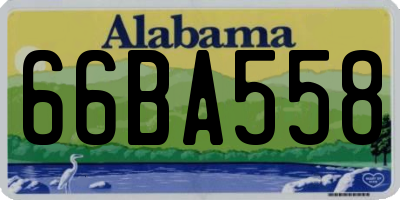 AL license plate 66BA558