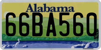 AL license plate 66BA560