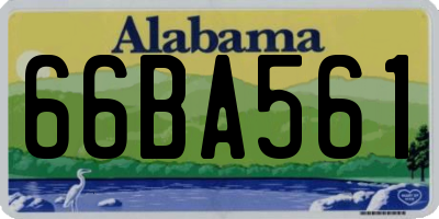 AL license plate 66BA561