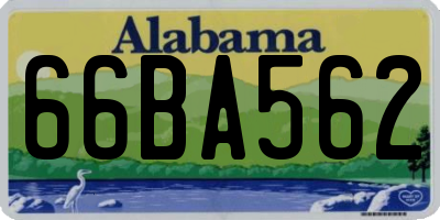 AL license plate 66BA562