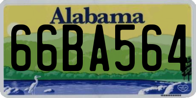 AL license plate 66BA564