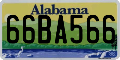 AL license plate 66BA566