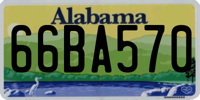 AL license plate 66BA570