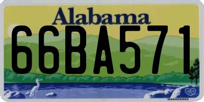 AL license plate 66BA571