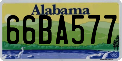 AL license plate 66BA577