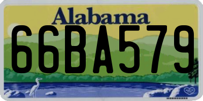 AL license plate 66BA579