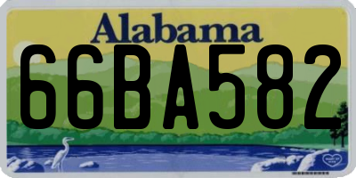 AL license plate 66BA582