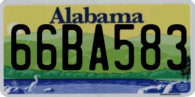 AL license plate 66BA583