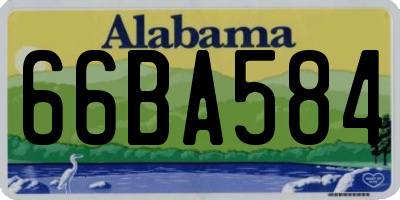 AL license plate 66BA584