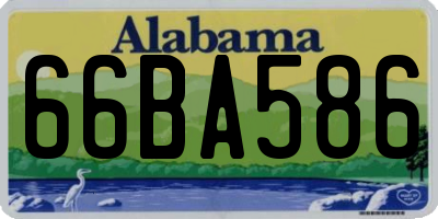 AL license plate 66BA586