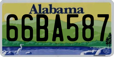 AL license plate 66BA587