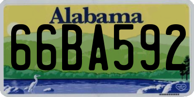 AL license plate 66BA592