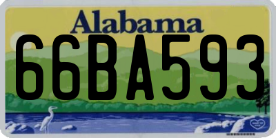 AL license plate 66BA593