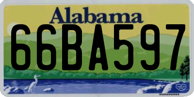 AL license plate 66BA597