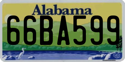 AL license plate 66BA599