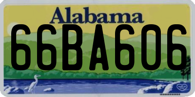 AL license plate 66BA606