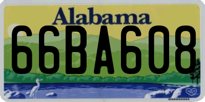 AL license plate 66BA608