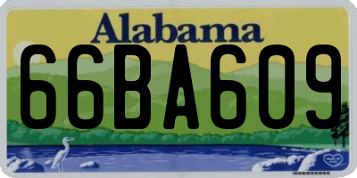 AL license plate 66BA609