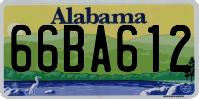 AL license plate 66BA612