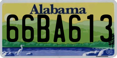 AL license plate 66BA613