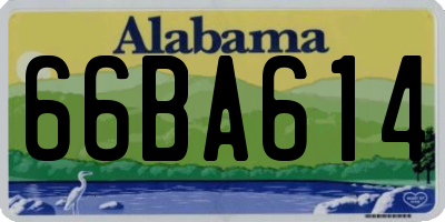 AL license plate 66BA614