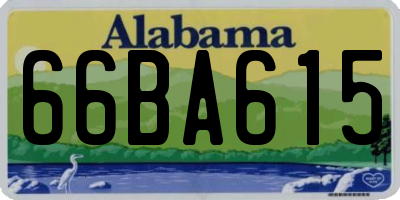 AL license plate 66BA615