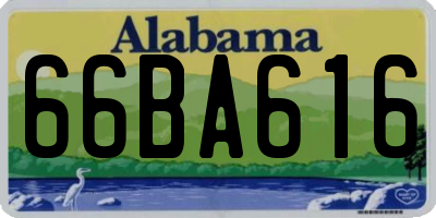 AL license plate 66BA616